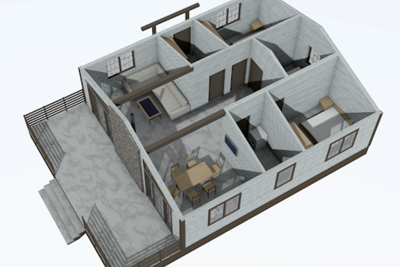Жилой дом-каркас-1эт-9000х13000мм-АР