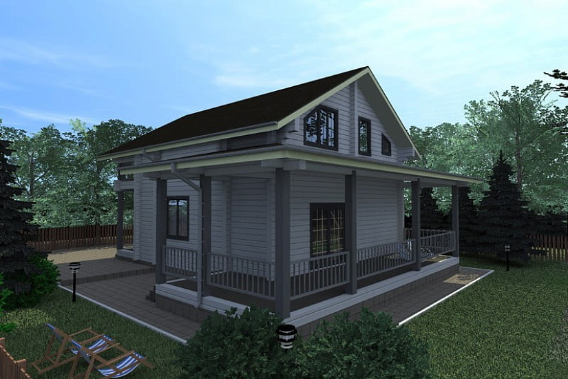 2-х эт. дом из клееного бруса 2