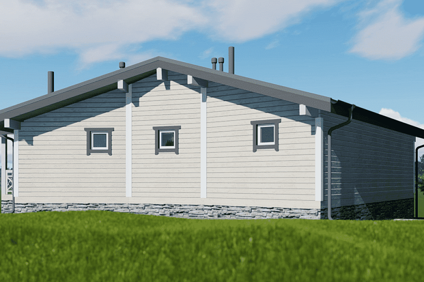 Дом-каркас 200мм-9350х15160мм-1эт-АР