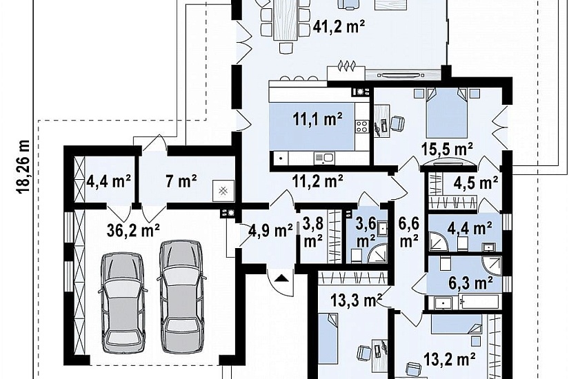 ДОМ ИЗ ГАЗОБЕТОНА ГД-183в