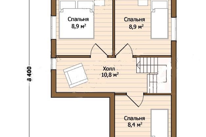 Дом из профилированного бруса ПБ-87