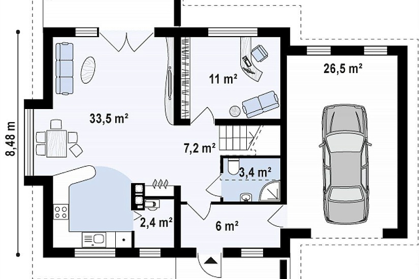ДОМ ИЗ ГАЗОБЕТОНА ГД-105