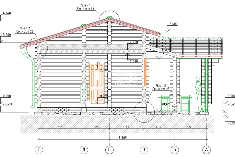 Дом - баня 2392
