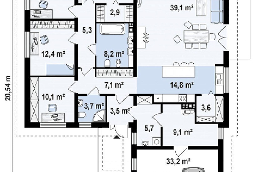 ДОМ ИЗ ГАЗОБЕТОНА ГД-188б