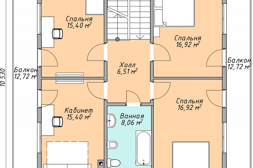 Каркасный дом КД-207-2
