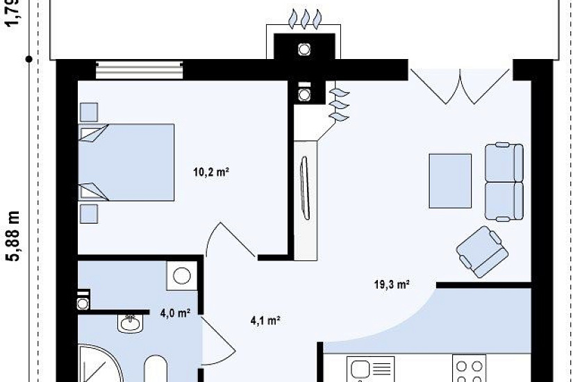 Проект дома из бруса №301 Проект дома из бруса №301