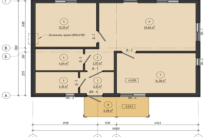 Дом-каркасный-1этаж-7000х10000-АР