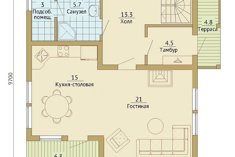 Дом ГБ 143,8 кв.м