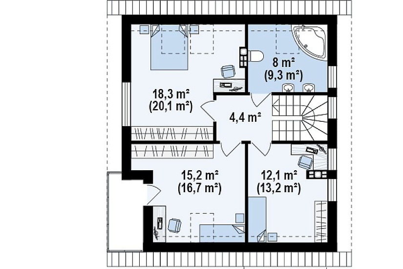ДОМ ИЗ ГАЗОБЕТОНА ГД-123г
