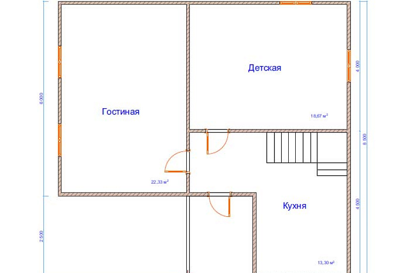 Дом из бруса №30 9x8,5 м Дом из бруса №30 9x8,5 м