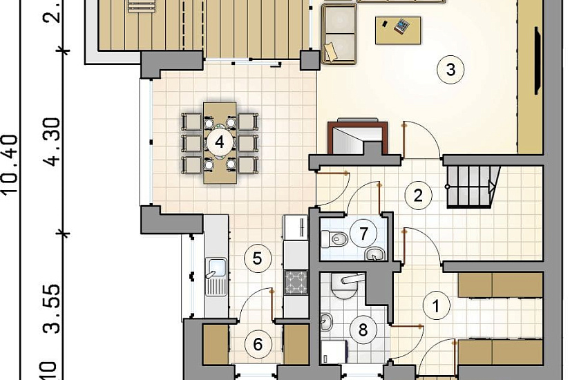 Проект дома из газобетона Гуселка Проект дома из газобетона Гуселка