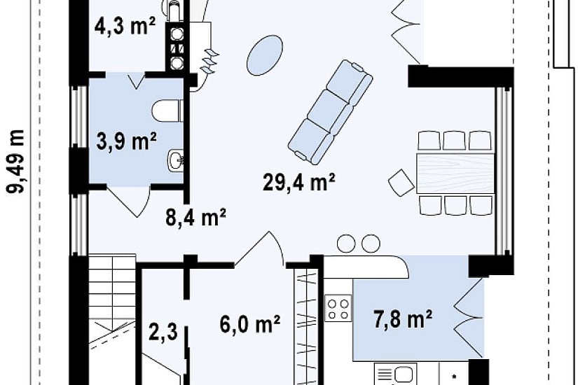 ДОМ ИЗ ГАЗОБЕТОНА ГД-122