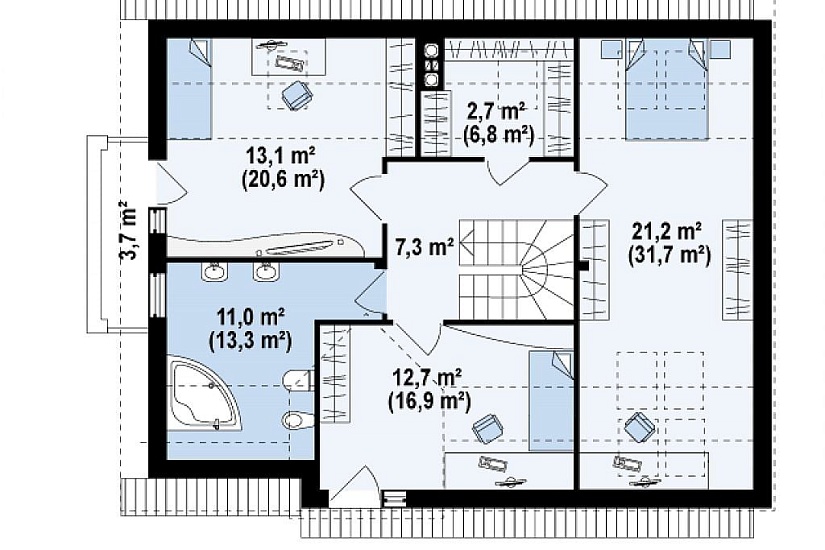 ДОМ ИЗ ГАЗОБЕТОНА ГД-170