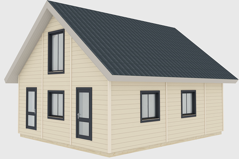 Дом-каркас150мм-с-мансардой-8800х6800-ЭП