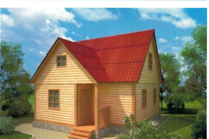 Дом из бруса 7,5х8 к1п25