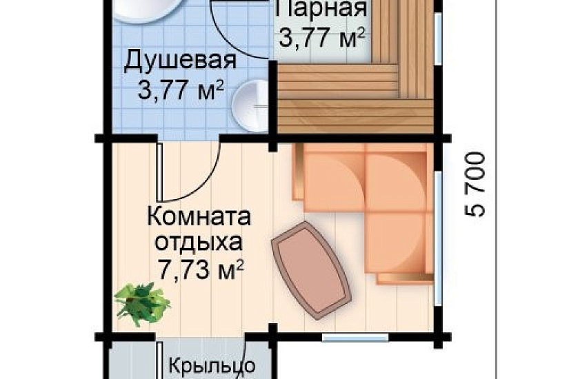 Баня БС - 17 кв.м