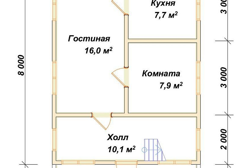 Дом из профилированного бруса 6х6 Дом из профилированного бруса 6х6