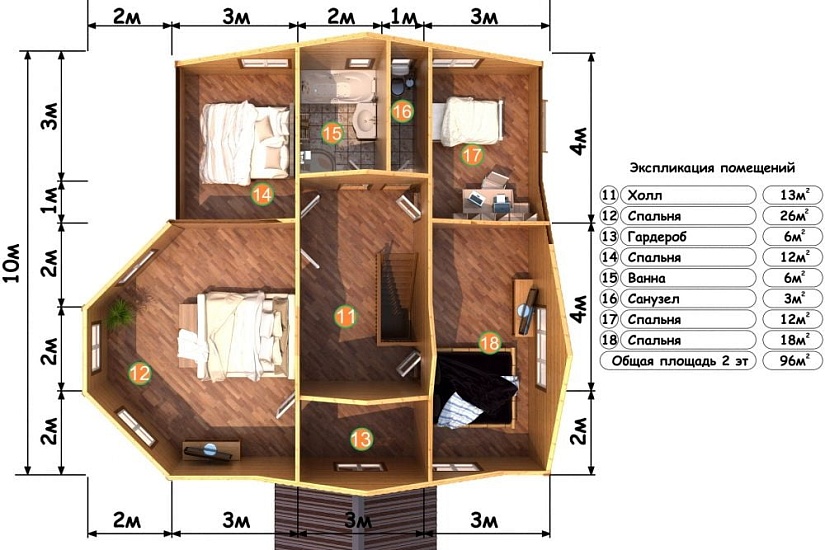 ДОМ ИЗ БРУСА ДБр-200
