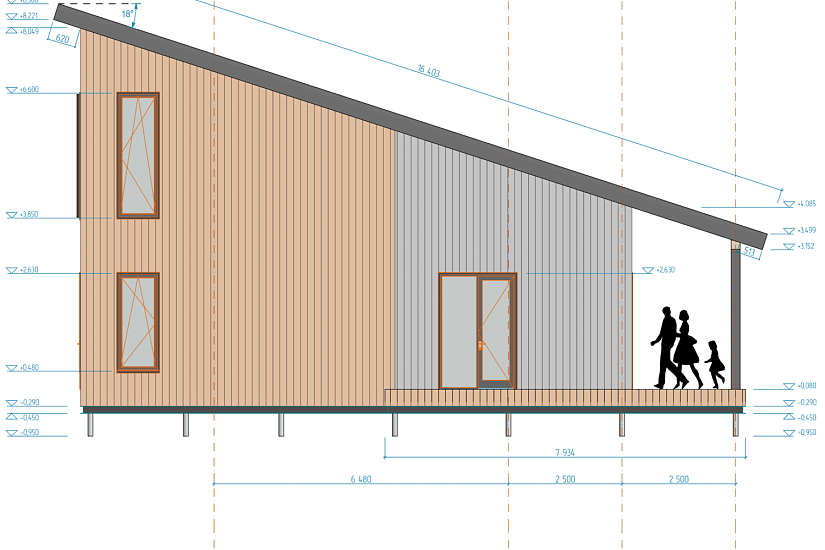 Дом-каркас-1,5эт-14500х14200мм-АР Дом-каркас-1,5эт-14500х14200мм-АР