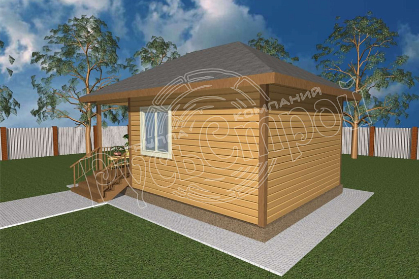 ПРОЕКТ Б-22 БАНЯ ИЗ ПРОФИЛИРОВАННОГО БРУСА