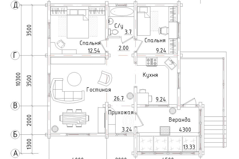 Жилой коттедж №16
