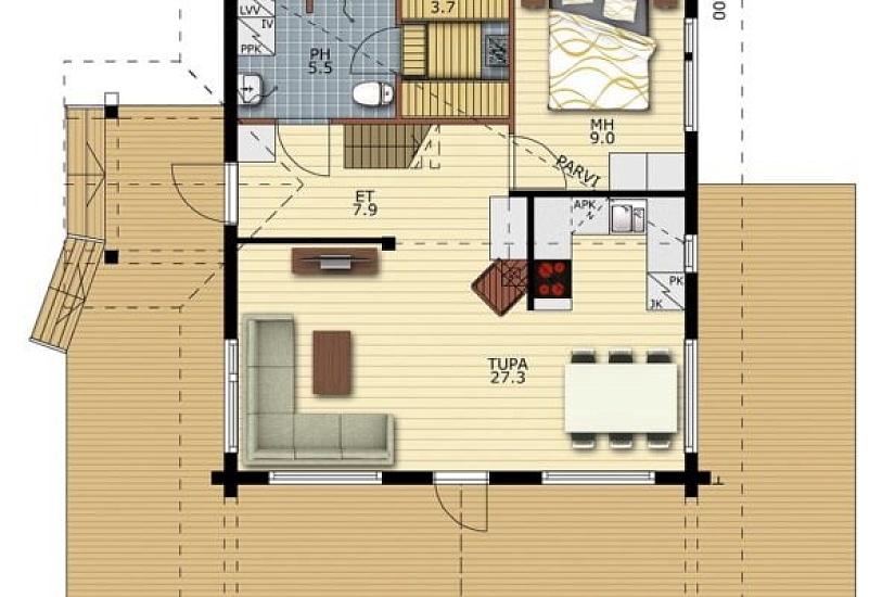 Дом из бруса Осоргино 72