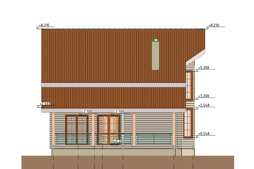 Дом-брус190мм-9850х13500мм-АР