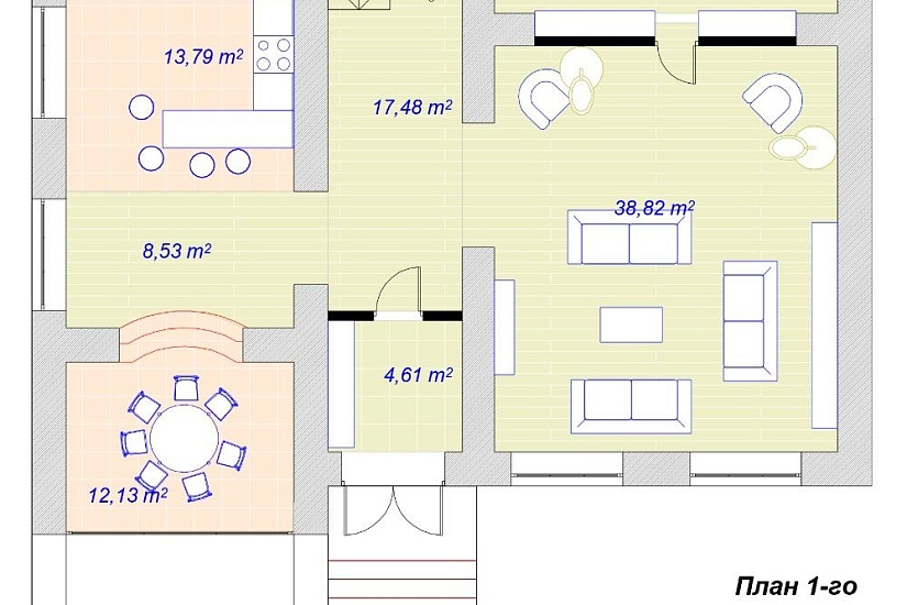 дом из газобетона Проект дома из пеноблока АР-168