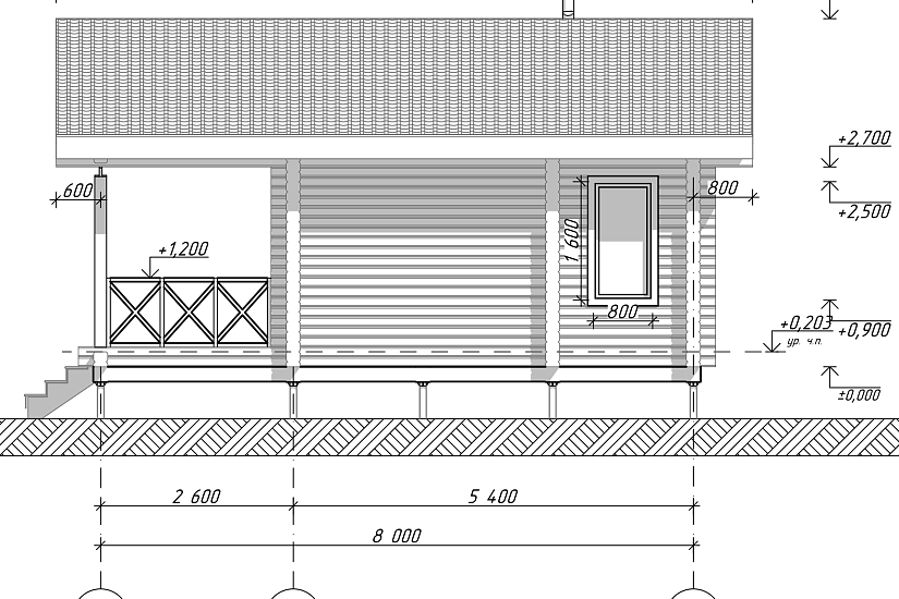 Баня-проф.брус190х142мм-7000х8000мм-1эт-АР-КД