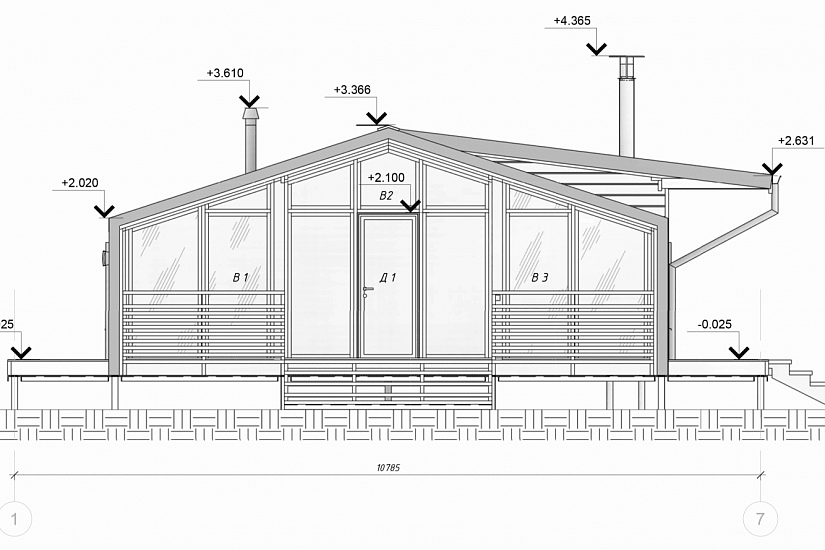 Дом-каркас200мм-10785х16500мм-1эт-АР