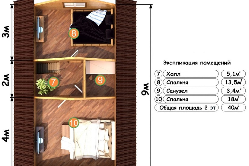 ДОМ ИЗ БРУСА ДБр-94