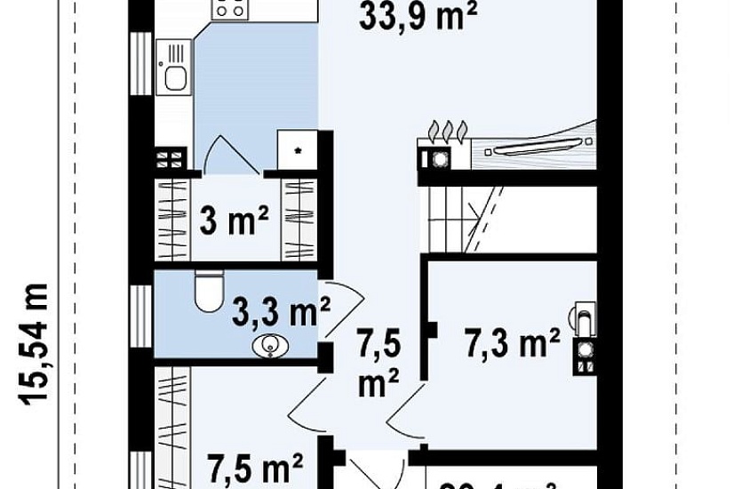 ДОМ ИЗ ГАЗОБЕТОНА ГД-130а