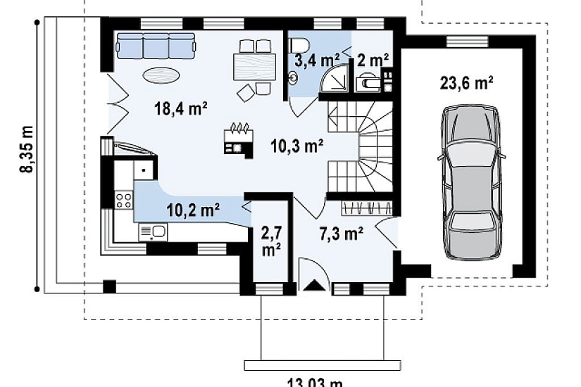 ДОМ ИЗ ГАЗОБЕТОНА ГД-120