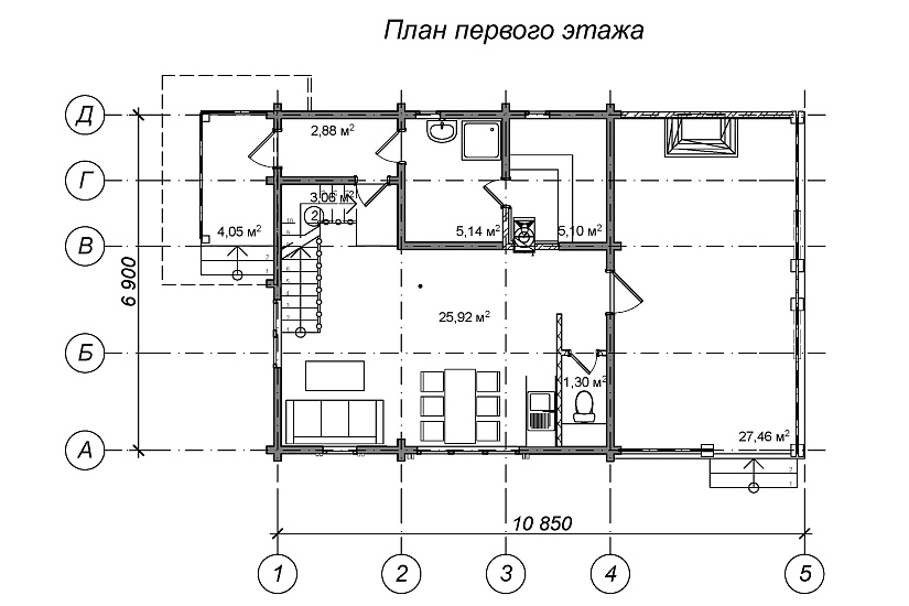 Баня из бруса №807 Баня из бруса №807