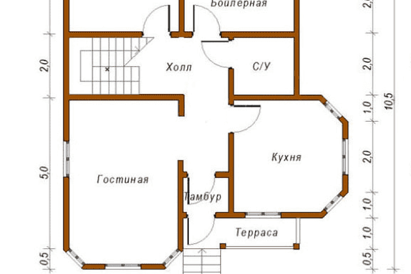 Дом 9х10,5 К2П9