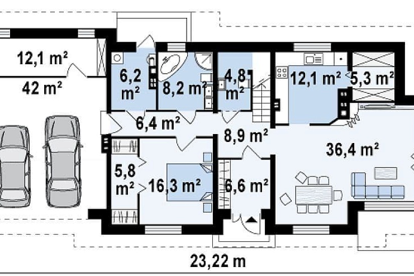ДОМ ИЗ ГАЗОБЕТОНА ГД-202в