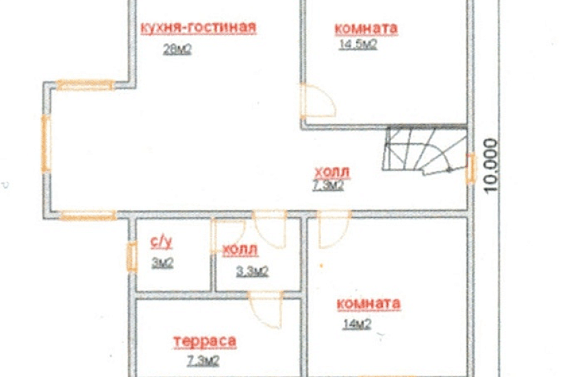 Дом из бруса 8х10 к2п20