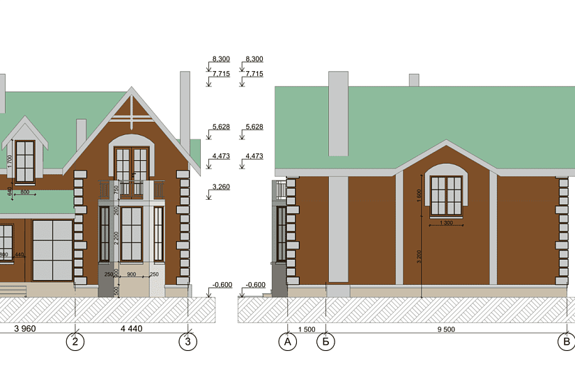 Жилой дом, 11х8-1,5 эт-кирпич-ЭП Жилой дом, 11х8-1,5 эт-кирпич-ЭП