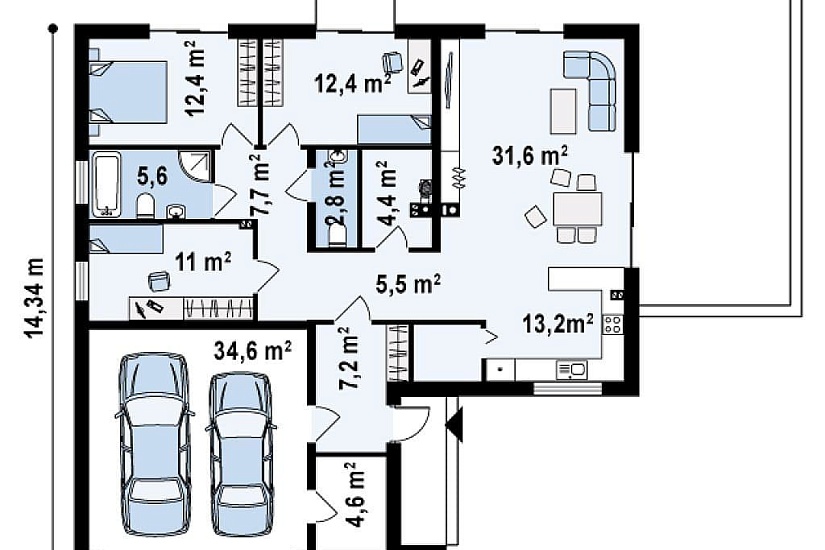 ДОМ ИЗ ГАЗОБЕТОНА ГД-153а