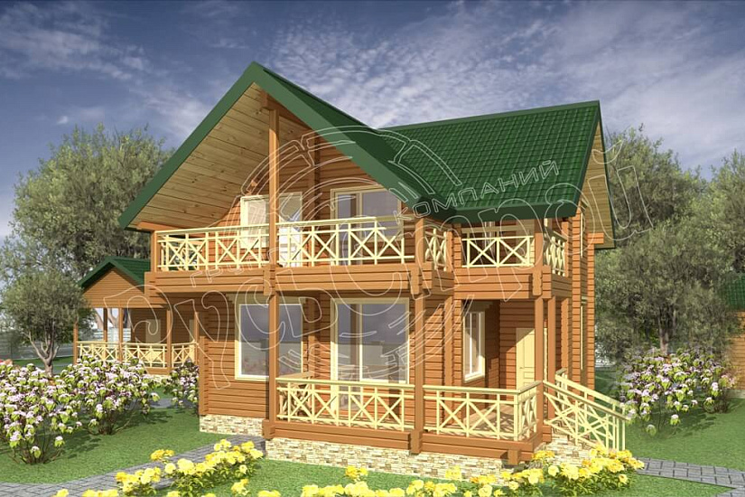 ПРОЕКТ Д-22 ДОМ ИЗ ПРОФИЛИРОВАННОГО БРУСА