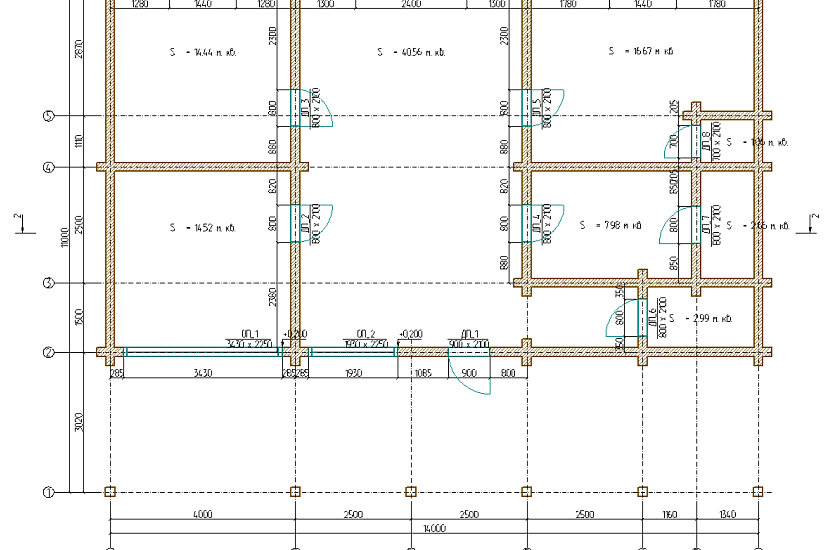 Дом-брус200х150мм-14000х11000мм-1эт-АР-КР Дом-брус200х150мм-14000х11000мм-1эт-АР-КР