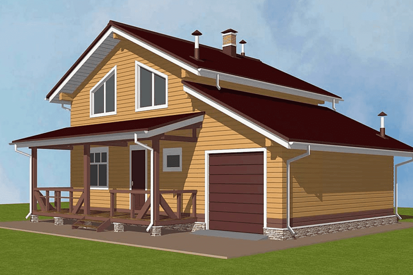 Дом-брус200х150мм-1,5 эт.-11700х10000мм-АР-КД Дом-брус200х150мм-1,5 эт.-11700х10000мм-АР-КД