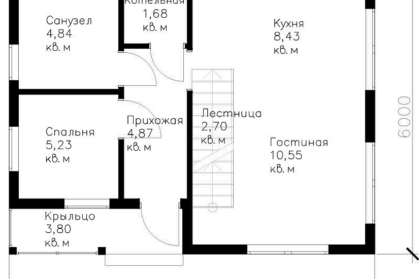 Проект дома из бруса №319 Проект дома из бруса №319