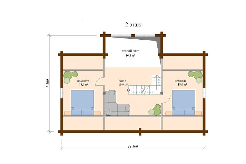 Дом из клееного бруса КБ-164а