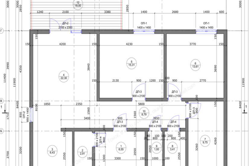 Дом-каркасный-1этаж-11400х12800-АР-КД