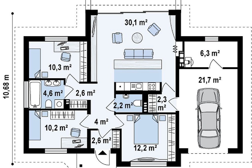 ДОМ ИЗ ГАЗОБЕТОНА ГД-110