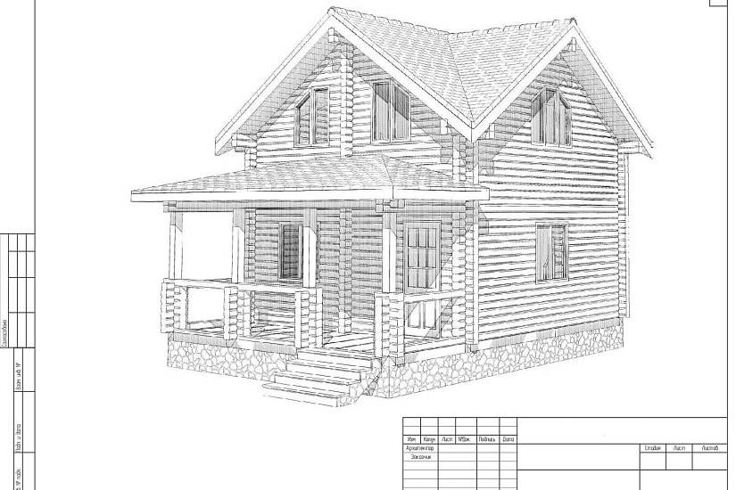 Индивидуальный жилой дом из профилированного бруса