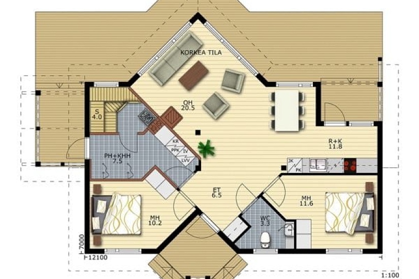 Дом из бруса Янаул 87T Дом из бруса Янаул 87T