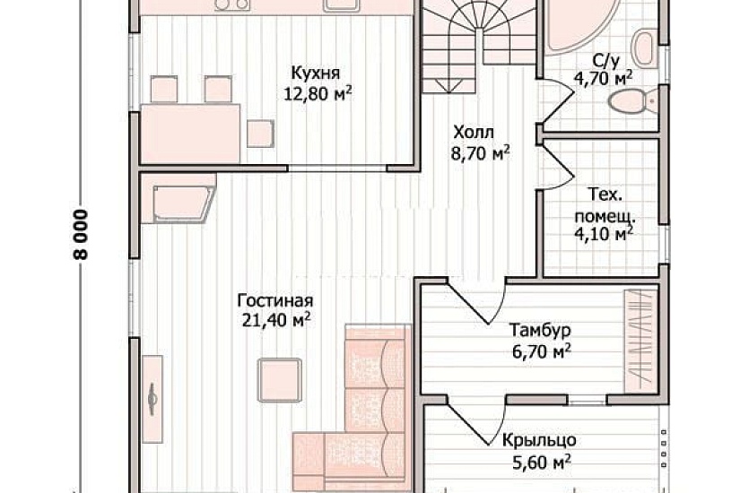 Дом из профилированного бруса ПБ-113а