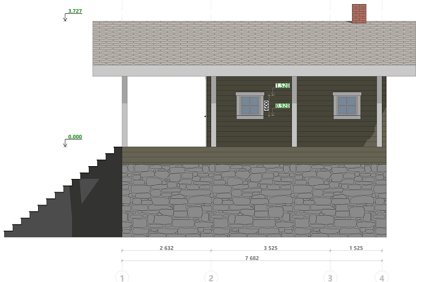 Жилой дом-каркас150мм-6750х7682мм-1эт-АР-КР